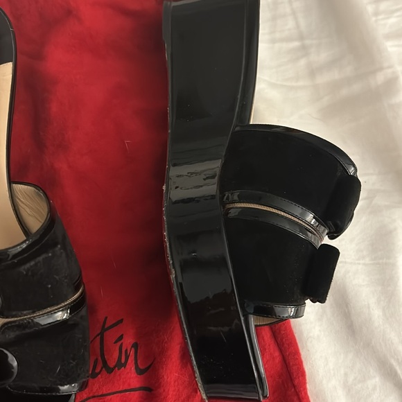 Christian Louboutin patent platform sandals size 39 - Picture 10 of 13